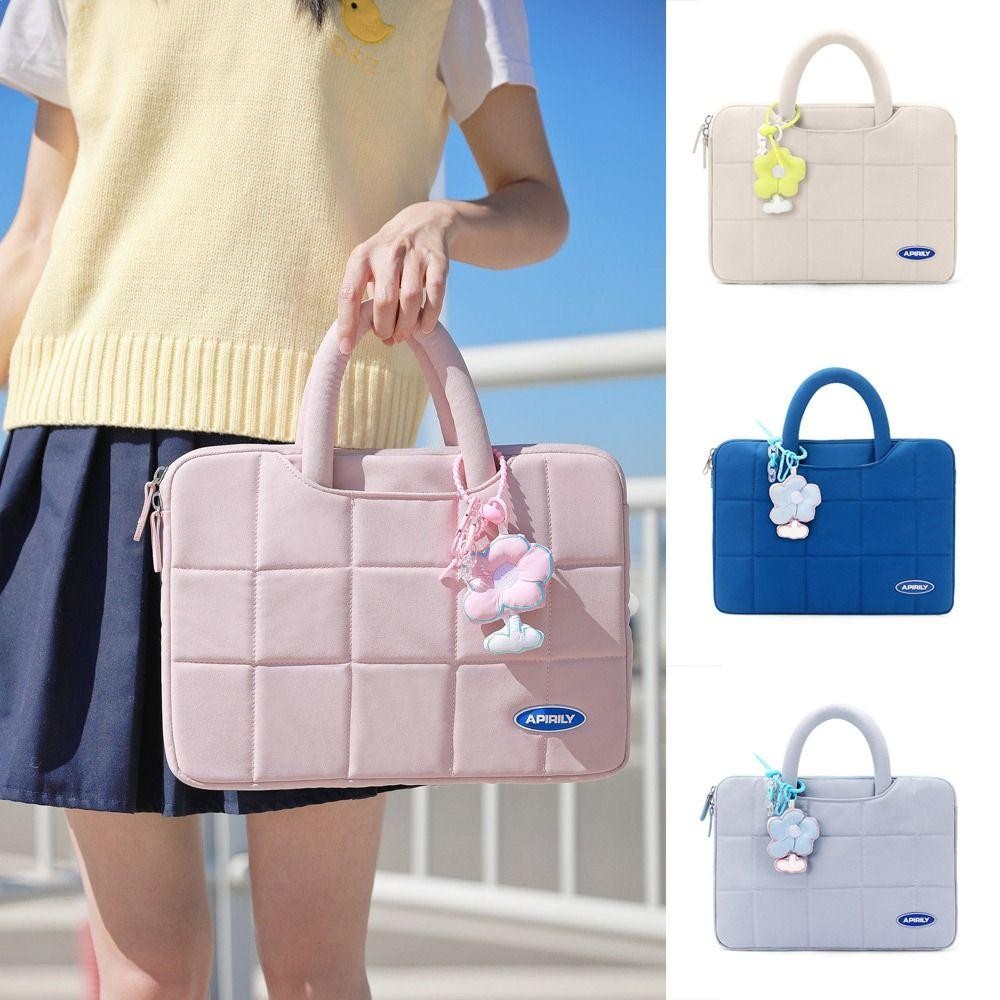 💻🎒กระเป๋าแล็ปท็อปกระเป๋าคอมพิวเตอร์กันน้ําน่ารักกันกระแทกสบายสากลพร้อมฝาครอบกระเป๋าเอกสารจี้