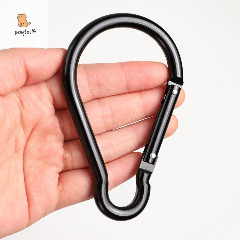 Pengtao14 อลูมิเนียมอัลลอยด์ตะขอคาราบิเนอร์รูปทรงน้ําเต้าดีไซน์แบบไม่ล็อคขนาดใหญ่เดินป่าตั้งแคมป์คาราบิเนอร์ลิงค์ด่วนแหวนล็อคตะขอคาราไบเนอร์ใ