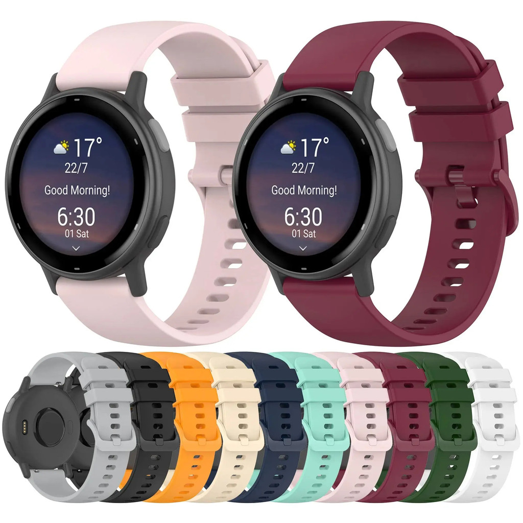20 มม.สายนาฬิกาสําหรับ Garmin vivoactive 5/vivoactive 3 เพลง/Forerunner 165/165 เพลง 645 245 245M กีฬาซิลิโคนสายรัดข้อมือสมาร์ท