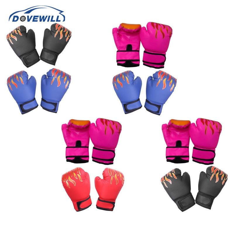 [Dovewill] 2 คู่เด็กถุงมือมวยการฝึกอบรมถุงมือมวยถุงมือหนัง PU นวมชกมวยสําหรับออกกําลังกายเด็ก