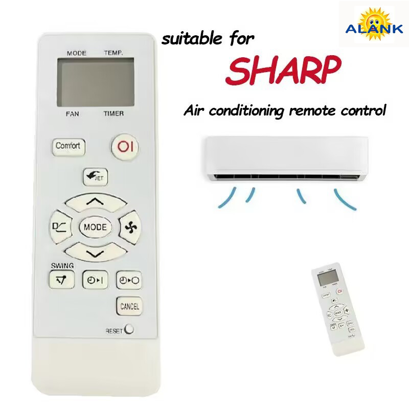 Remote รีโมทแอร์ Sharp (ฟังก์ชั่น/รูปลักษณ์ ที่เหมือนกัน/สามารถใช้ได้ทั้งหมด) เหมาะสำหรับ แยกแอร์ CRMC-B006JBEZ