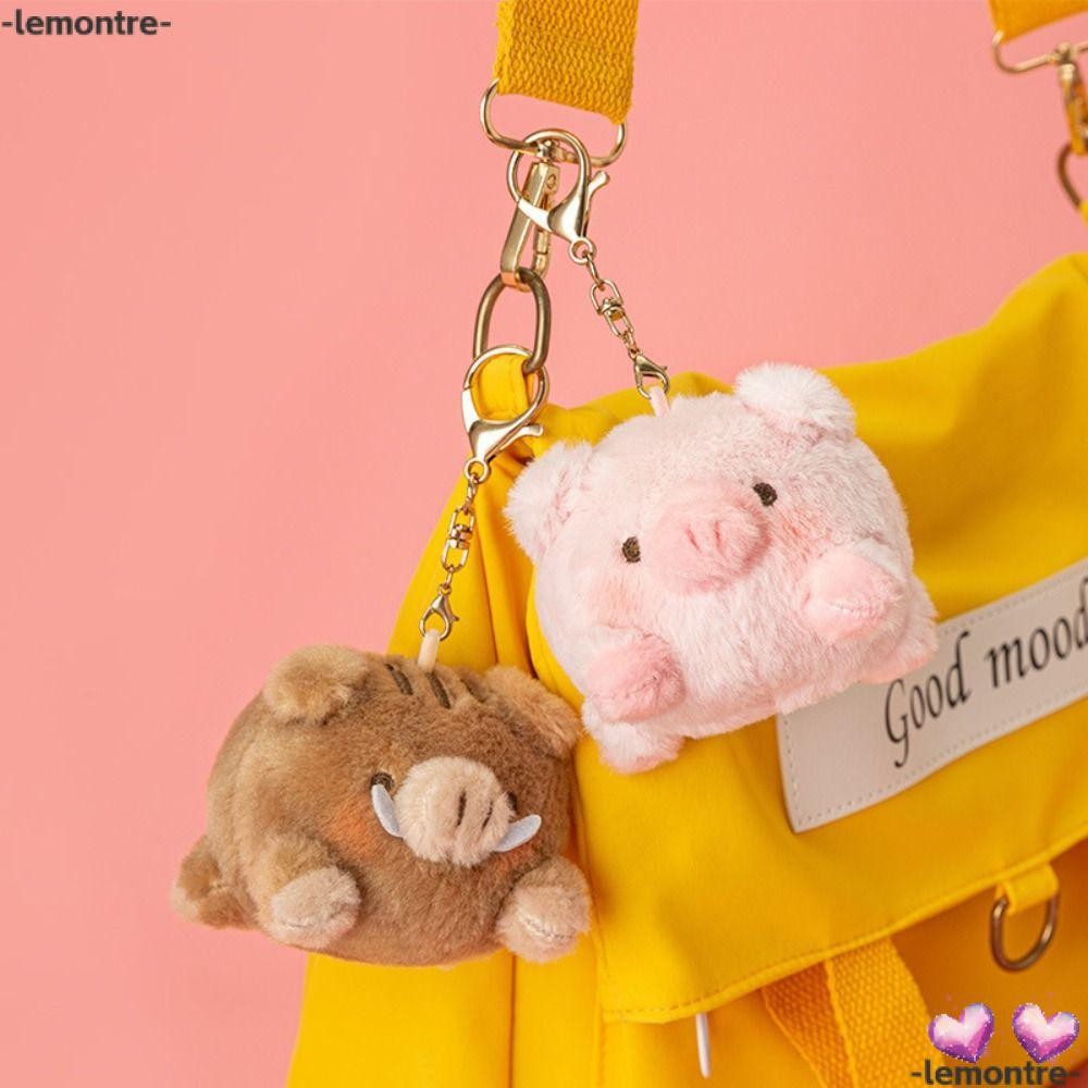 Lemontre พวงกุญแจตุ๊กตาสัตว์,แฟชั่น Kawaii Piko PigDoll จี้,กระเป๋าอุปกรณ์เสริม Diy พวงกุญแจตุ๊กตา