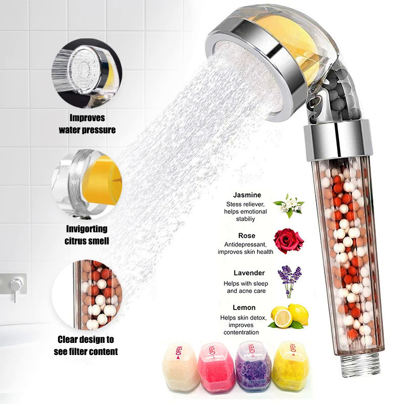 Shower Head With Vitamin C,High Pressure Shower Head Water Saving,SPA Shower Head,Water Massage Show