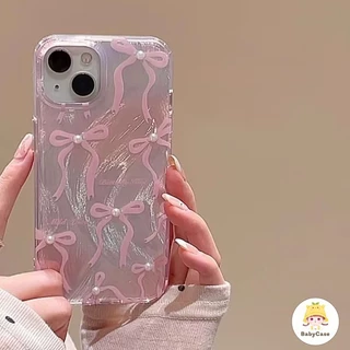 ผีเสื้อโบว์โรแมนติกสด เคส IPhone 13 11 15 Pro Max 7 8 Plus 12 14 Pro Max 14 11 12 Pro XR XS MAX X SE 14 Plus