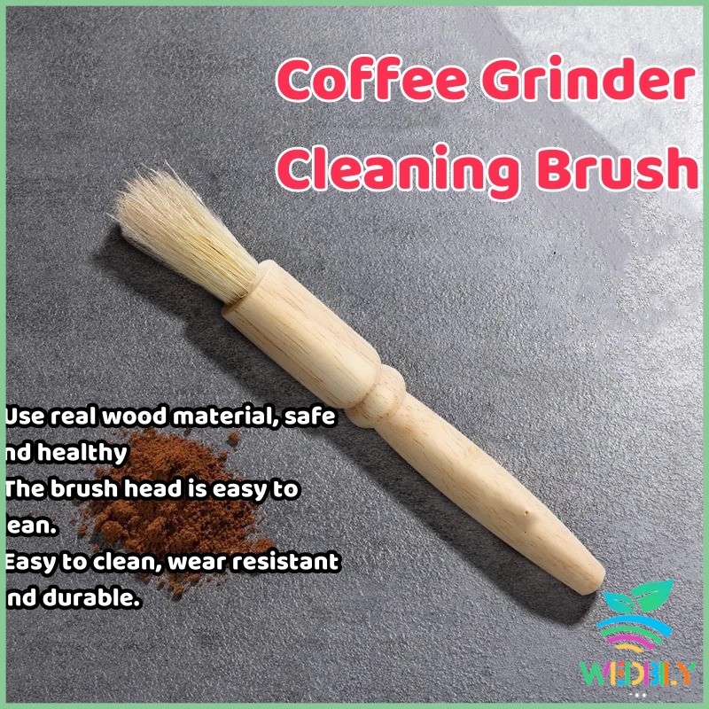 Wedbily【มีสินค้าในสต๊อก】 แปรงไม้ ที่ปัดผง ที่ทำความสะอาด เครื่องบดกาแฟ brush
