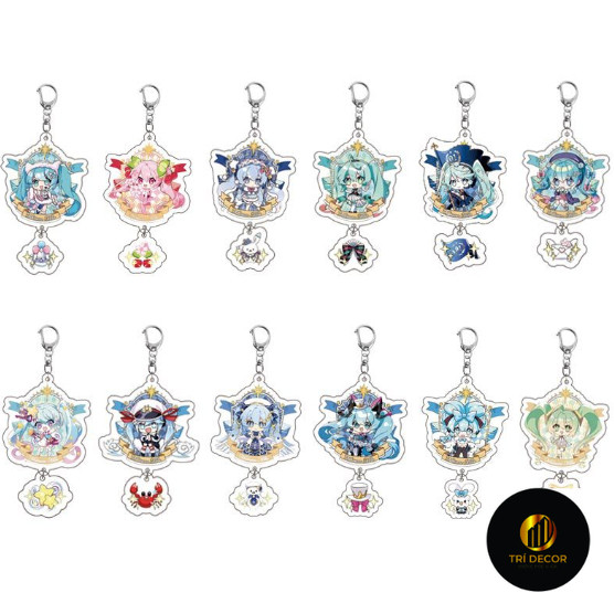 Hatsune Miku Sakura Miku Polaris Miku พวงกุญแจอะคริลิคจี้น่ารัก