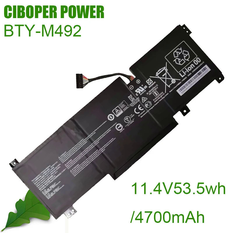 CP Laptop Battery BTY-M492 11.4V4700mAh/53.5Wh For Pulse GL66 11UDK-076 GL66-11UDK-066JP 11UEK-050XF