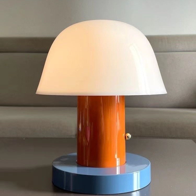เดนิช Setago Retro Study Room Light ชาร์จสัมผัสเห็ดโคมไฟตั้งโต๊ะ