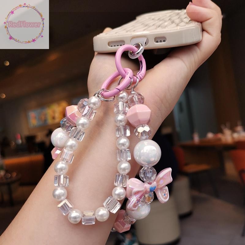 Redflower Creative Fresh Seas ลูกปัดโทรศัพท์โซ่ Anti-los สายคล้องโทรศัพท์ Charm จี้น่ารัก Lanyard สําหรับสาวสายรัดข้อมือโทรศัพท์มือถือ อะนิเมะญี่ปุ่น Totoro โทรศัพท์ Lanyard Kawaii Cartoo