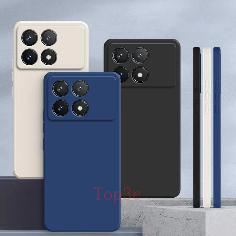 เคส Poco X6 Pro 5G , สีทึบ Poco X6 Pro 5G เคสป้องกันซิลิโคนป้องกันการตกสีธรรมดาเรียบง่าย YT