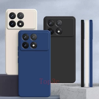 เคส Poco X6 Pro 5G , สีทึบ Poco X6 Pro 5G เคสป้องกันซิลิโคนป้องกันการตกสีธรรมดาเรียบง่าย YT