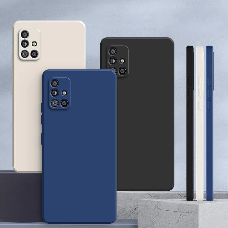 เคส Samsung A71 4G สีทึบ Samsung A71 เคสซิลิโคนป้องกันการตกสีธรรมดาเรียบง่าย YT
