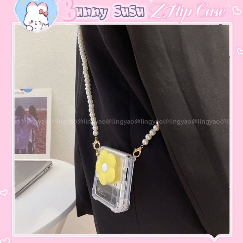 Samsung Z Flip 3 - ZFlip3 - Z Flip3 - Flip3 5G flower popsocket case with strap