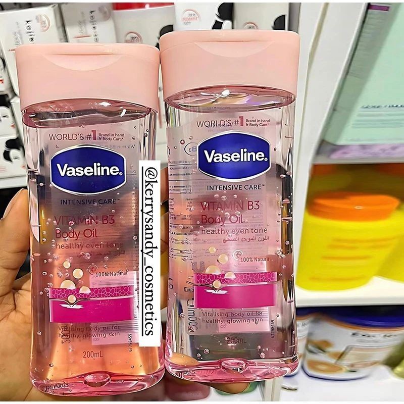 VASELINE วาสลีน บอดี้ ออยล์ โรส แพลนท์ เอสเซ้นส์ บอดี้ โลชั่น มอยส์ 200มล