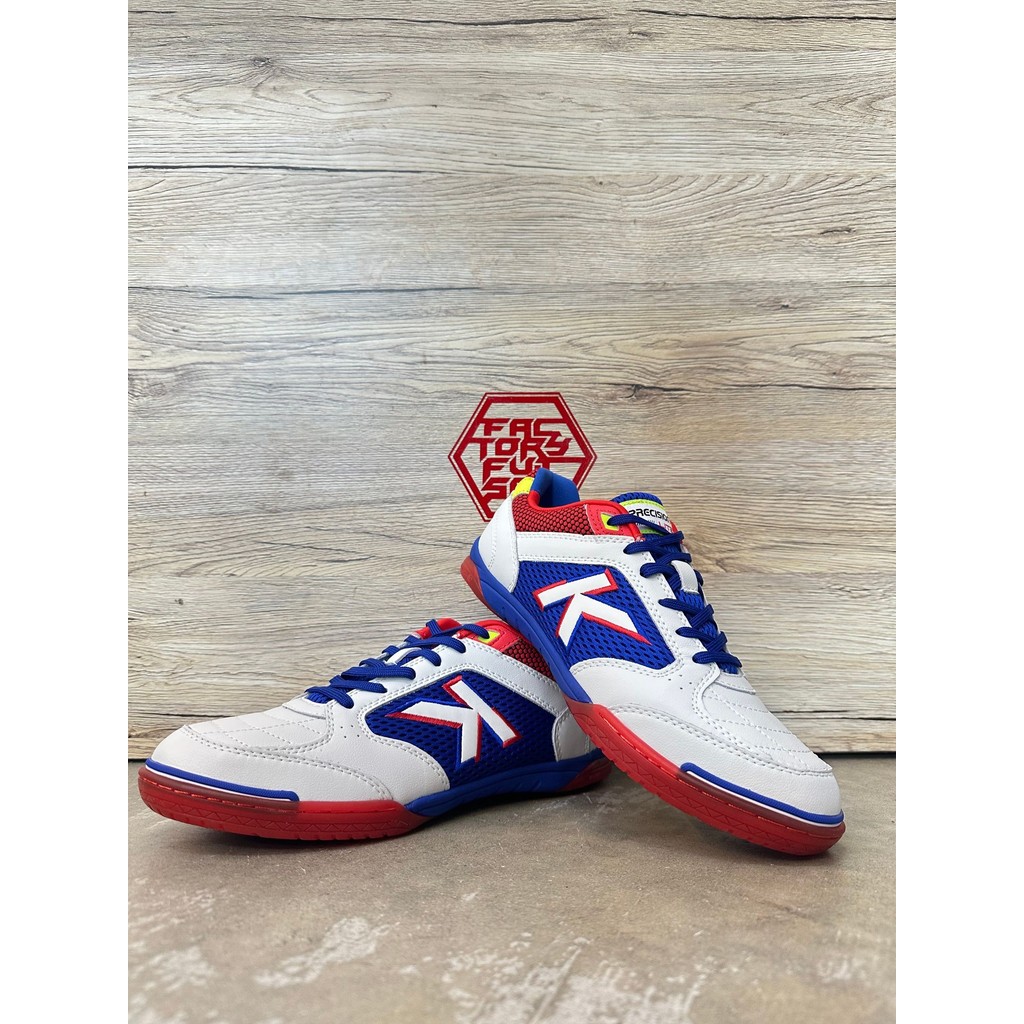 MERAH KELME ELITE 445 PRECISION (สีขาว/น้ําเงิน/แดง) รองเท้า FUTSAL