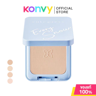 Cute Press Evory Snow Whitening & Oil Control Foundation Powder SPF30/PA++ คิวท์เพรส แป้งผสมรองพื้นเนื้อเนียนละเอียด