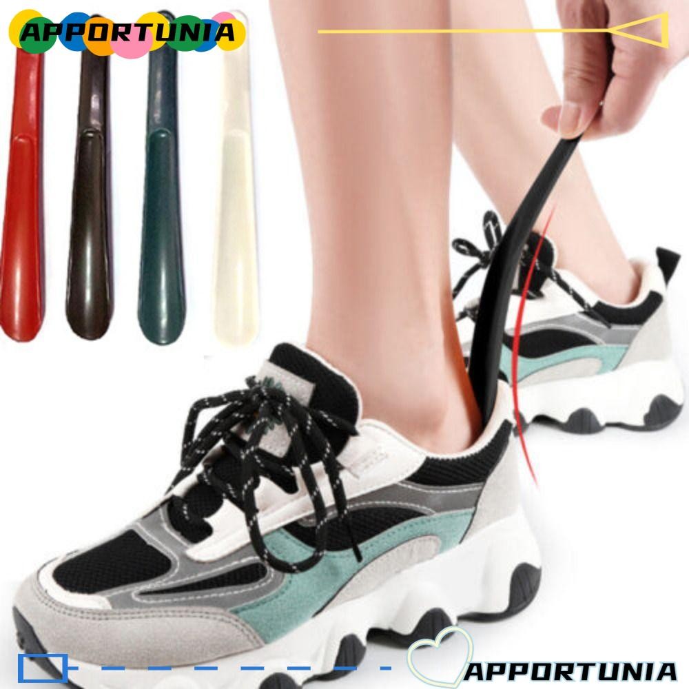 Apportunia แตรรองเท้า, การต๊าปเกลียวรองเท้าทรงช้อนด้ามสั้น, อุปกรณ์ยกรองเท้าพลาสติกแบบพกพา