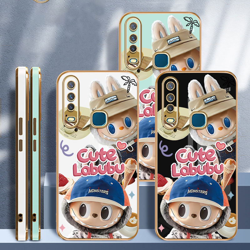 น่ารัก LABUBUเคสโทรศัพท์สําหรับVIVO 1820 V2038 V2029 Y21 Y21S Y21T Y33S Y33 Y22 Y22S Y35 Y50 Y30i Y31 2021 Y19 Y66 Y71 Y93 Y91Cประสบการณ์ที่ยอดเยี่ยมกรณี