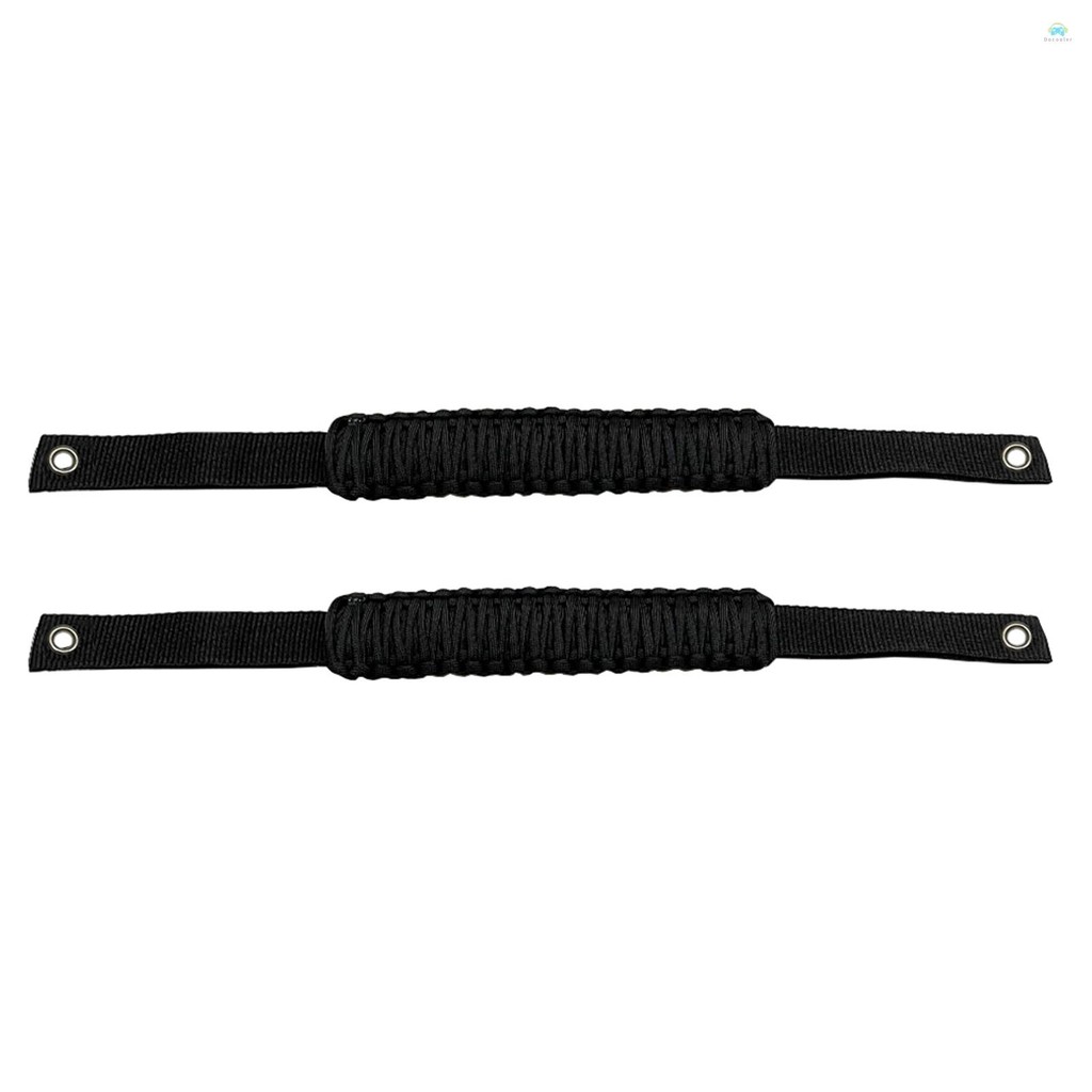 Yb Grab Handles2Pcs Car Roll Bar Paracord Grab Handles Grip Handles Replacement for Ford Bronco Jeep