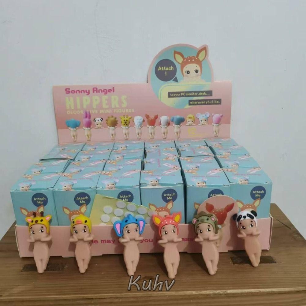Kuhv 24 กล่อง/ชุด Baby Three กล่องพวงกุญแจ, The Powerpuff Girls Baby Three Toys, ตุ๊กตาฟิกเกอร์ Kawaii น่ารักลึกลับ