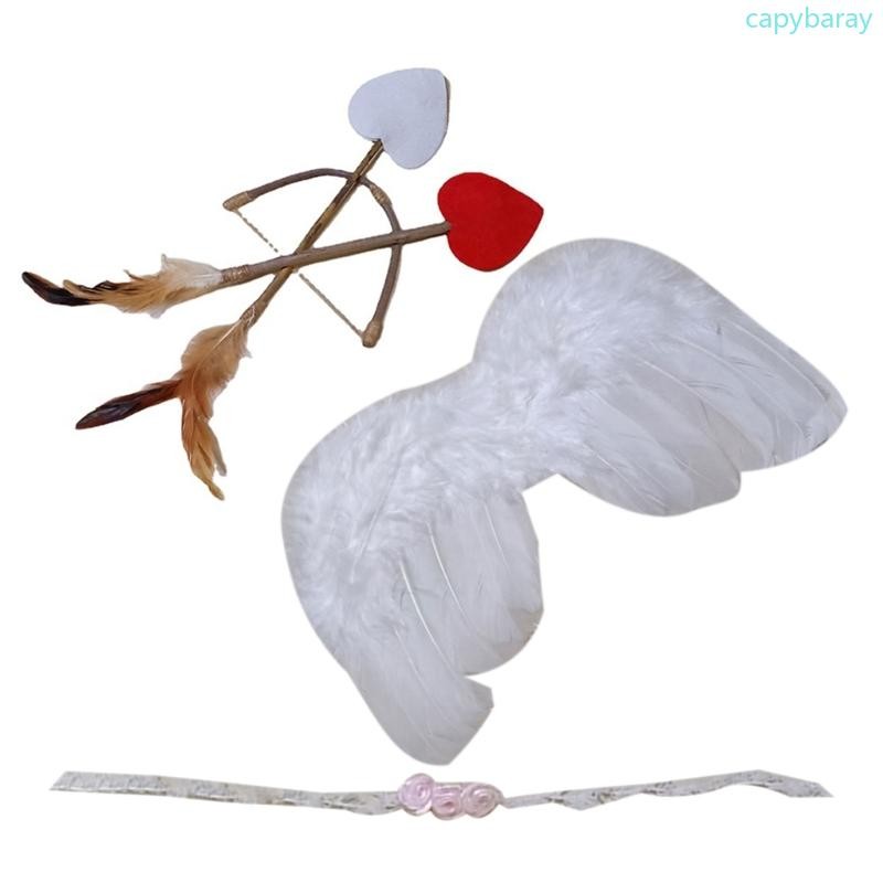 Cpy Angel Cupid Costume Set กามเทพ Arrows ชุดเครื่องแต่งกายทารกแรกเกิด Photo Props
