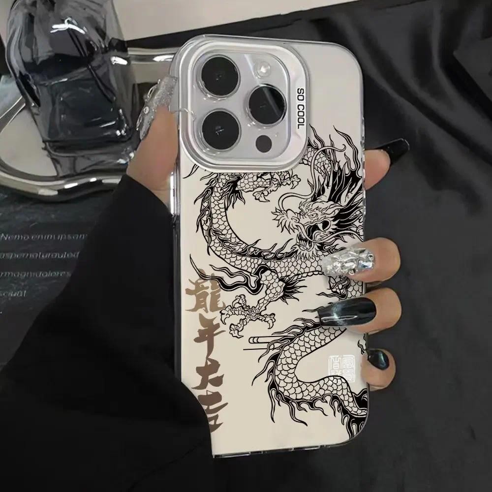 หรูหรา Cool Dragon สําหรับ Motorola Moto G84 5G G34 G24 G14 G04 G04S G53 G23 G13 G22 G10 G20 G30 Moto E22 e22i E32 E32S กันกระแทกเคสโทรศัพท์อินเทรนด์
