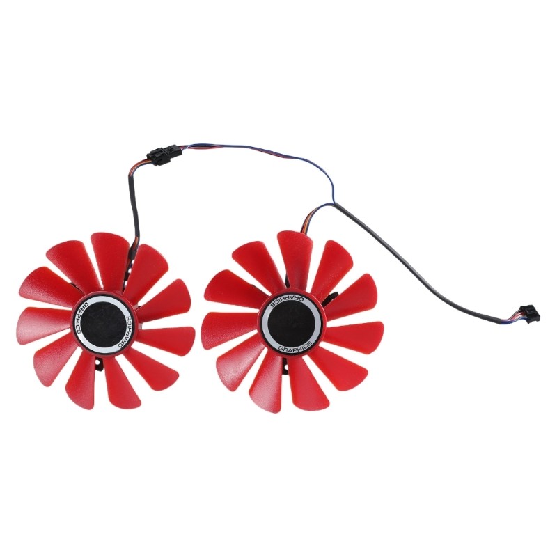 CH 88 มม.4pin FDC10U12S9C GPU พัดลมสําหรับ XFX RX570 RX580 กราฟิกการ์ดระบายความร้อน