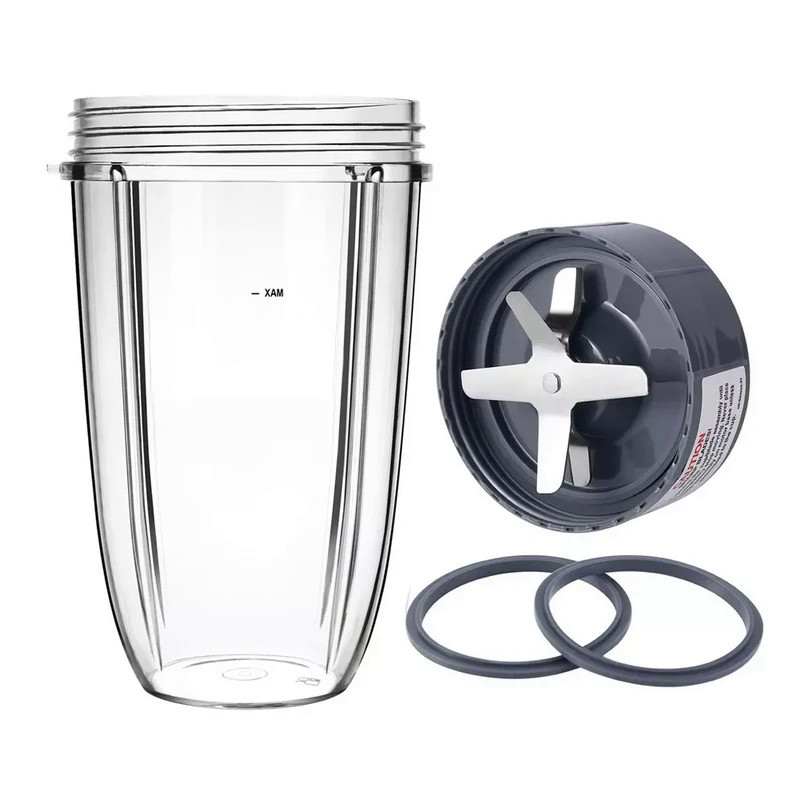 4pcs Blender Cup Set for NutriBullet 600W/Pro 900W Series Juice Cup 32oz Large Cup Extractor Gasket 