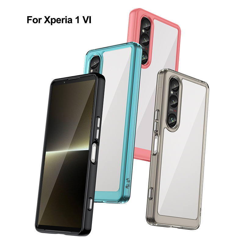 ปลอกสีโปร่งใสสําหรับ Sony Xperia 1 VI / 1 V / 10 VI / 10 V / 5 V / 1vi / 1v / 5v / 10vi / 10v เคสโทร