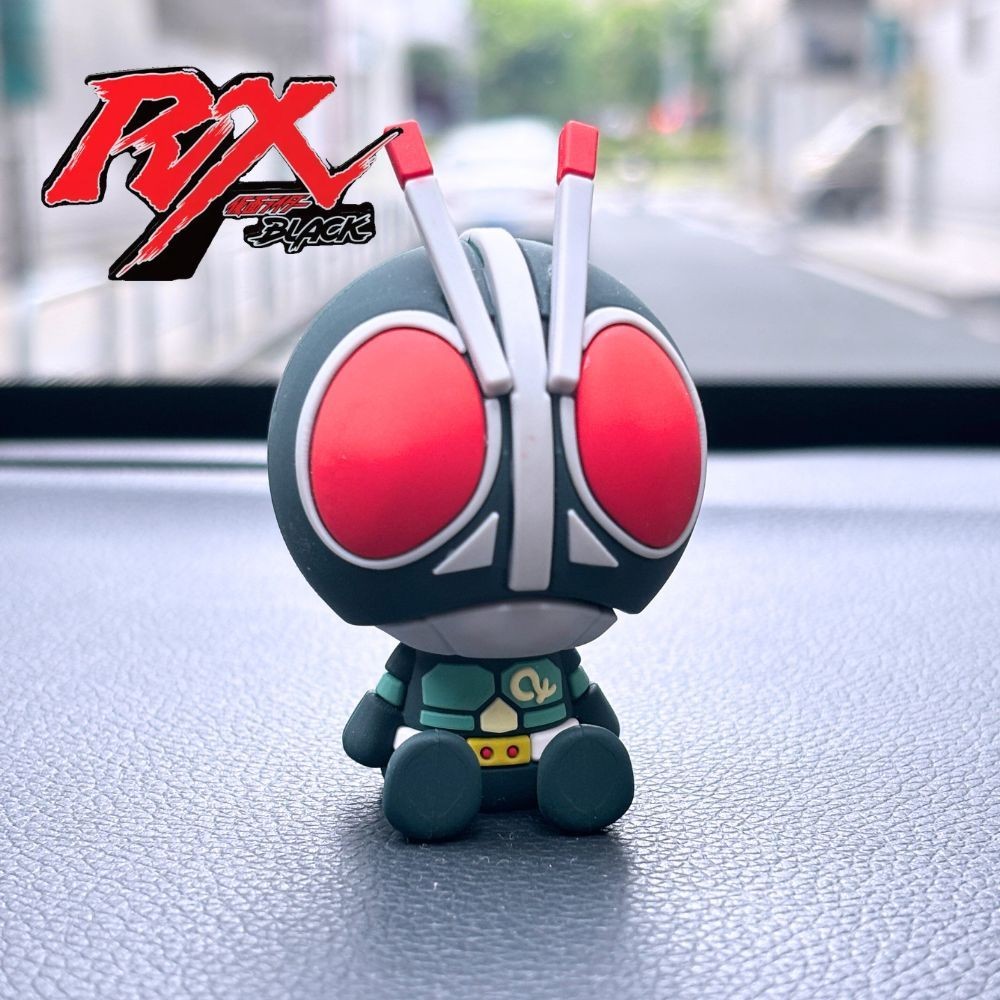 Masked Rider สีดํา RX เด็ก Sun Prince of Light อะนิเมะญี่ปุ่น Mini รูปตกแต่ง PVC Static Stance เครื่องประดับ Dashboard มอเตอร์รถอุปกรณ์เสริมตุ๊กตา