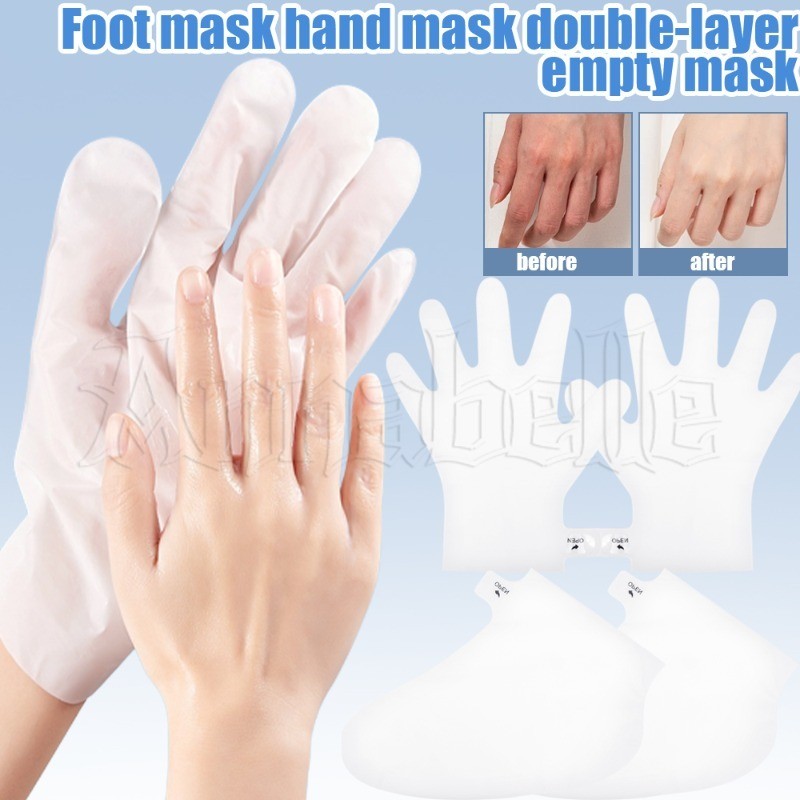 2/4pairs Hand Foot Mask Bags - Feet Care Pedicure Tools - SPA PE Plastic Hands Protectors - ผ้าคลุมถุงเท้าเท้าให้ความชุ่มชื้น - มาสก์เท้าแบบใช้แล้วทิ้ง