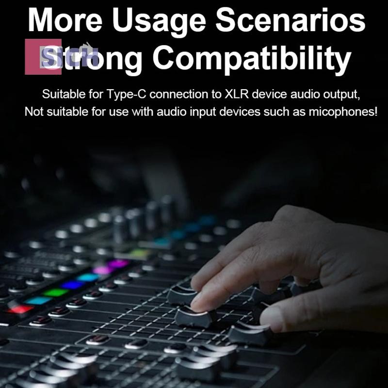 [Sich] 5m TYPE-C To Dual XLR 3-Pin USB-Cสายลําโพงเสียงเครื่องขยายเสียงมือถือคอนโซลผสมอุปกรณ์เสริมสําหรับHIFIสําหรับโทรศัพท์Iphoneใหม่