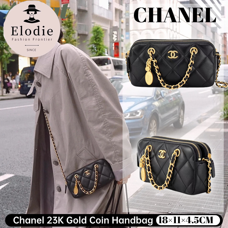 ชาแนล Chanel 23K Gold Coin Handbag กระเป๋าใส่โทรศัพท์มือถือผู้หญิง