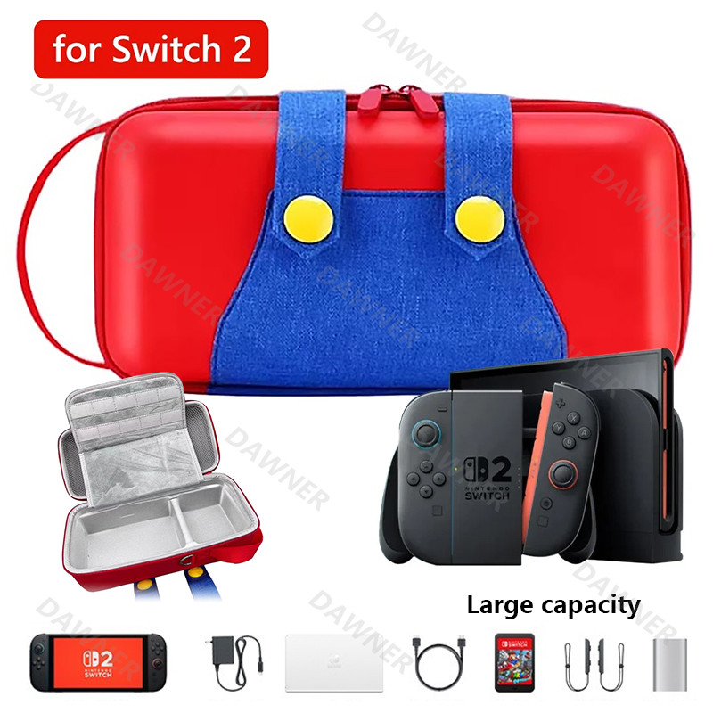 กระเป๋าเคส Nintendo Switch 2 Bag ขนาดใหญ่ จุของได้เยอะ แบบพกพา NS2 2025 พร้อมขาตั้ง สําหรับ EVA