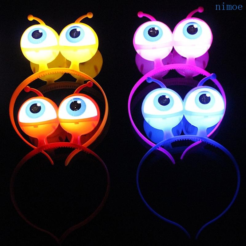 Nio Glowing Eyeball Hair Hoop กระพริบ LED Light Up ที่คาดผม Alien สําหรับ Head Boppers