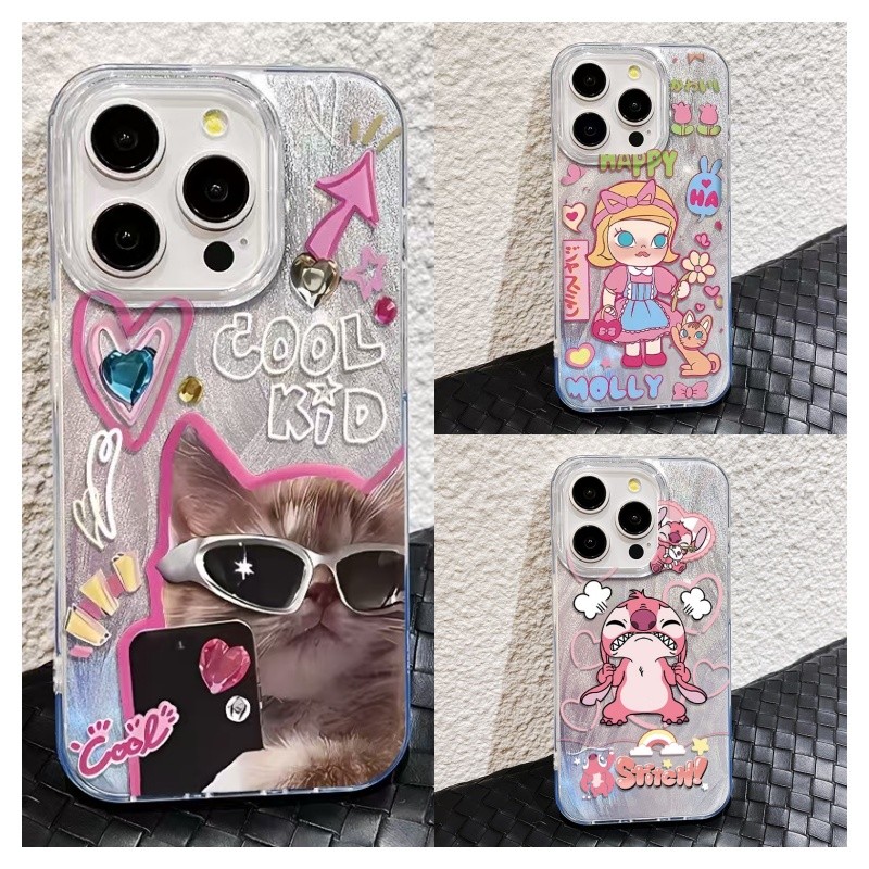 เคส สำหรับ Vivo V60 V50 V40 V30 V30E V29E V29 Lite V27 S1 Pro V25 V25E V23 V23E 5G V11i V21Eการ์ตูนน่ารักแปลกเด็ก Coolแมวซิลิโคนโทรศัพท์กรณี