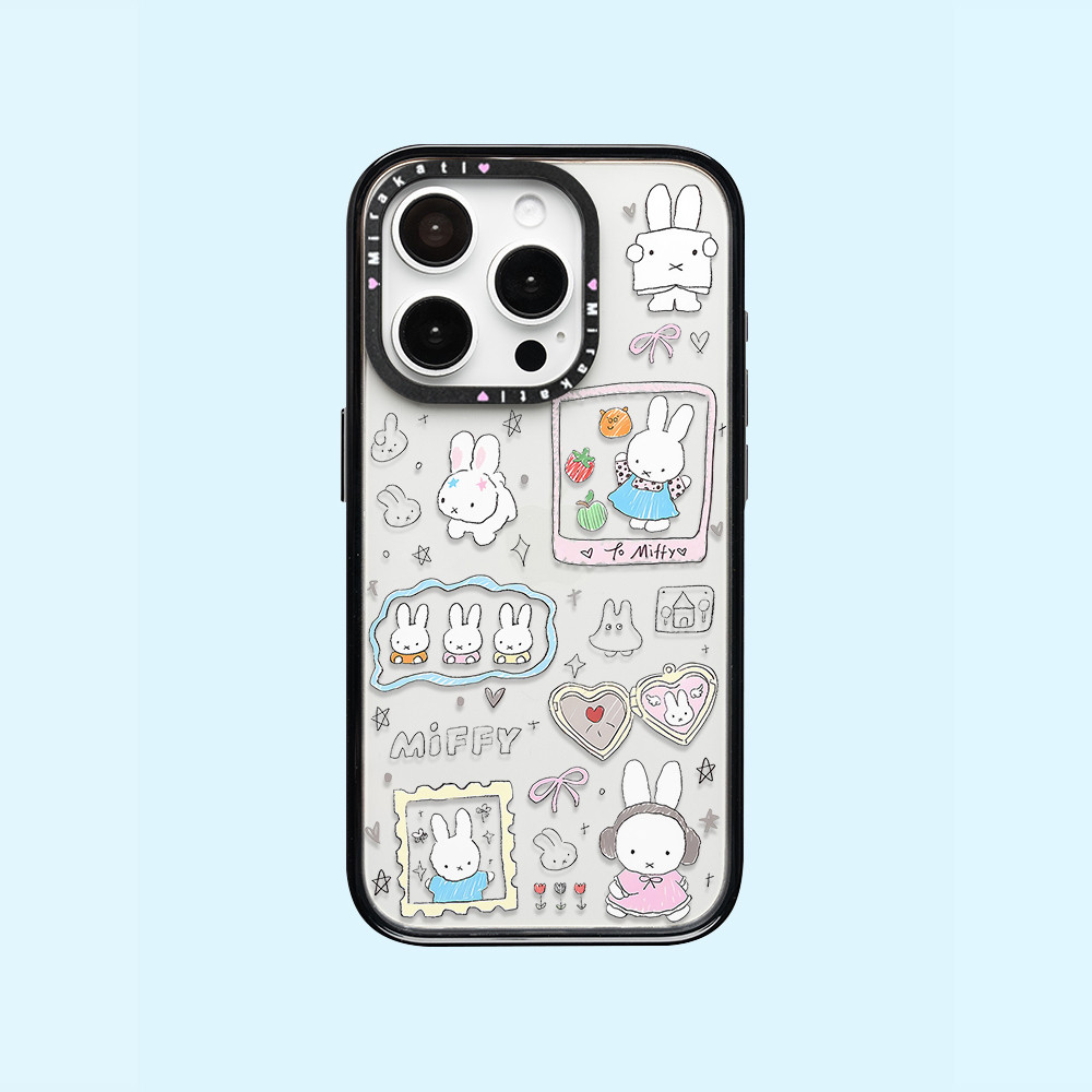 Line Miffy กระต่ายเคสโทรศัพท์โปร่งใส Drop-Resistant สําหรับ iPhone 16 Promax 15 Promax 11 12 13 14plus 15plus 16e 16plus 15pro - รูปที่ 3
