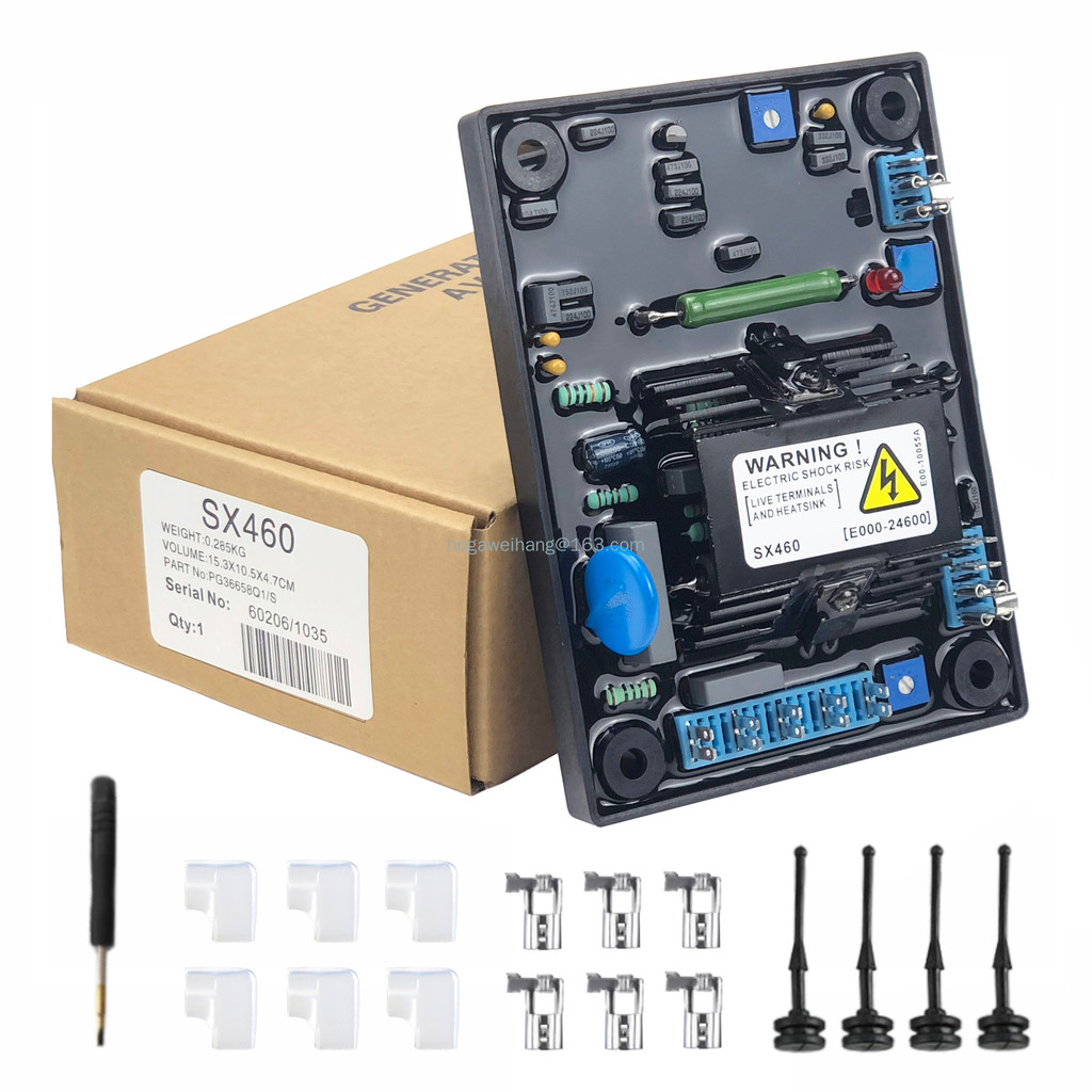 SX440 SX460 AS440 เครื่องกําเนิดไฟฟ้าแบบไม่มีแปรงเครื่องปรับแรงดันไฟฟ้า AVR ตัวควบคุมการกระตุ้นอัตโน