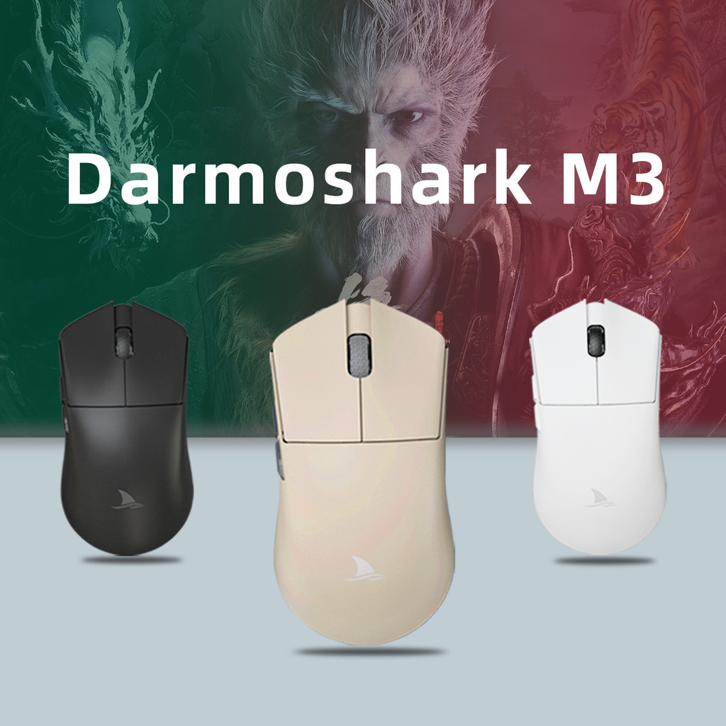 Darmoshark M3 E-Sports Gaming Mouse 2.4G ไร้สายบลูทูธ 3 โหมด PAM33795 26K DPI สําหรับคอมพิวเตอร์แล็ป
