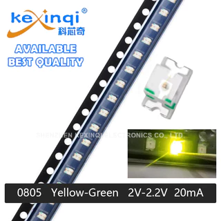100 ชิ้น 0805 SMD LED Light Diode สีแดง/น้ําเงิน/เขียว/เหลือง-เขียว/ขาว/ส้ม/อุ่นขาว/ไอซ์บลู/ชมพู/ม่วง