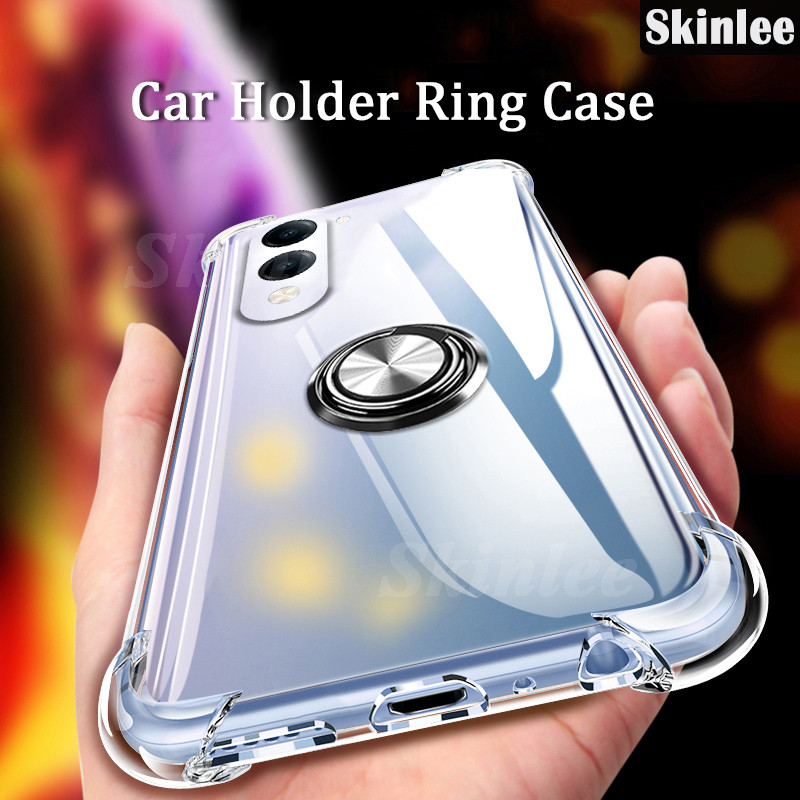 เคสโทรศัพท์สําหรับVivo Y04 Y29S Y29T Y19S GTปกหลังผู้ถือแหวนUltraบางโปร่งใสรถนําทางซิลิโคนนุ่มสําหรั