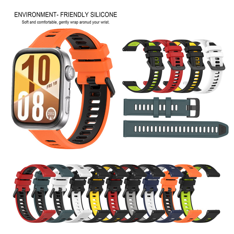 กีฬากลางแจ้งสายซิลิโคนกันน้ําสําหรับ Huawei Watch Fit 5-4-3-2 / Fit5 Pro / Fit New-SE-Special Edition
