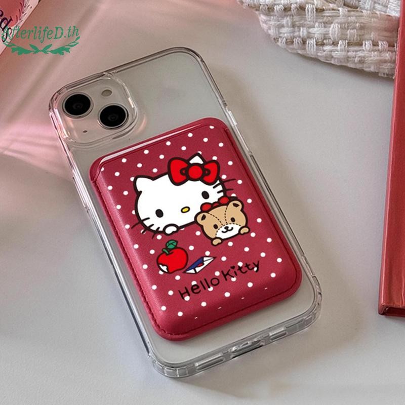 AF กระเป๋าสตางค์แม่เหล็กน่ารักสําหรับ 16 15 14 Pro Max สําหรับผู้ถือบัตรกระเป๋าโทรศัพท์ฝาครอบคลิปการ์ด A - รูปที่ 2