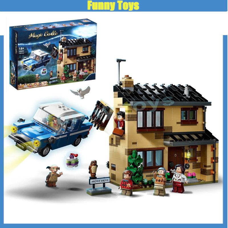 75968,4 Privet Drive Building Blocks Flying Car,Letter จาก Hedwig ของเล่นของขวัญสําหรับเด็กชายและเด็