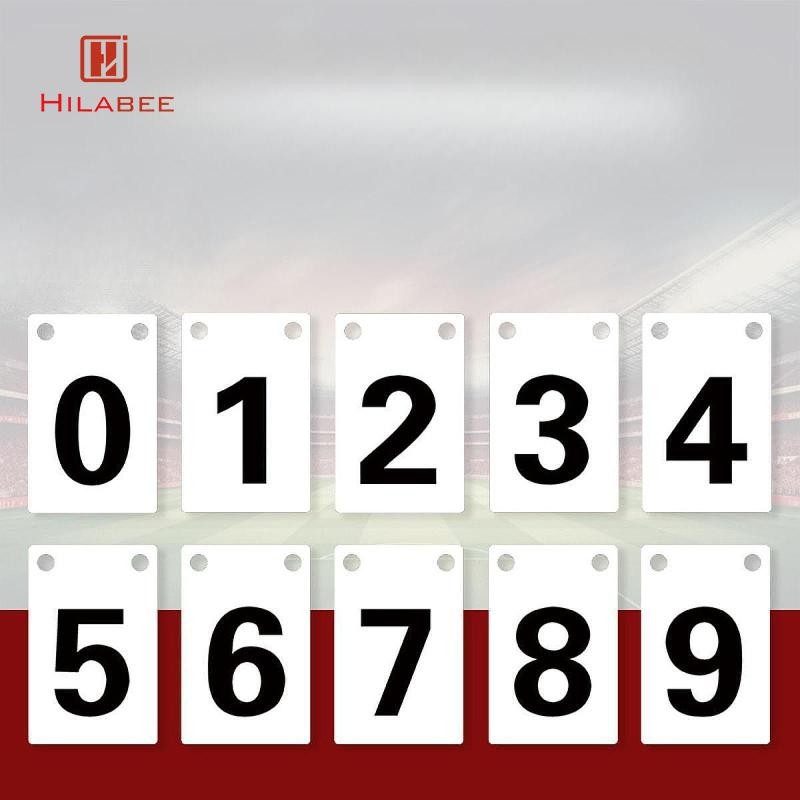 HILABEE Score Keeper ตัวเลข 0-9 Score Flipper เกมทีม Multi กีฬาอเนกประสงค์น้ําหนักเบา Scoreboard สํา
