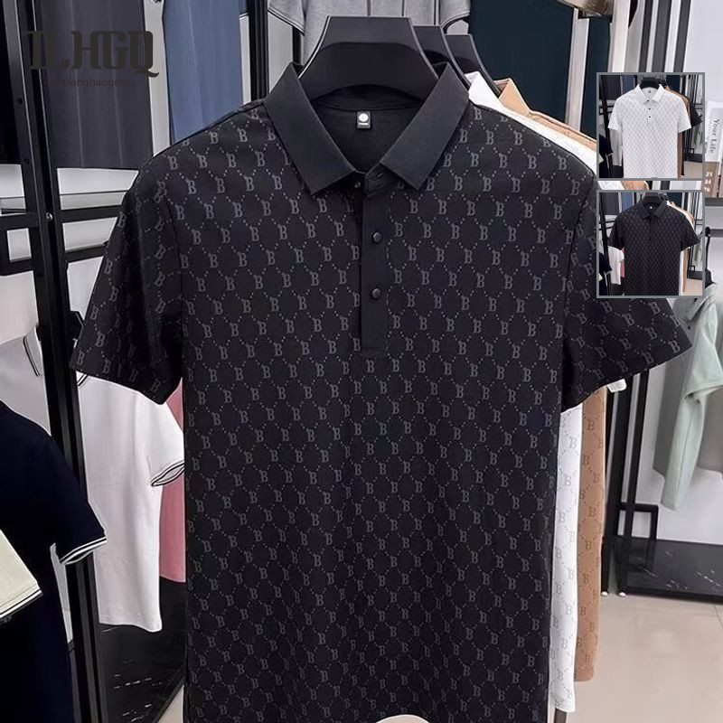 TLHGQ เสื้อโปโลผู้ชายฤดูร้อน สไตล์ทันสมัยสำหรับวัยรุ่น