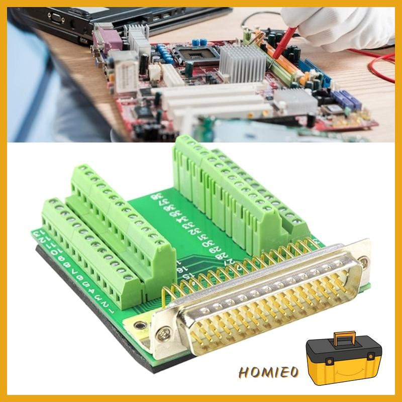 HOMIE0 DB50 50Pin ชายหญิง Connector To Terminal Adapter 50Pin Terminal Board สัญญาณ Terminal Block C