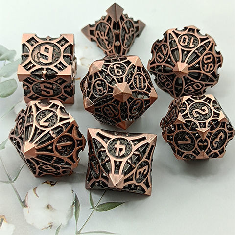 Metal COC Running Group Dice Set TRPG Cthulhu DND Dungeons and Dragons D20 Multi-faceted Board Game 