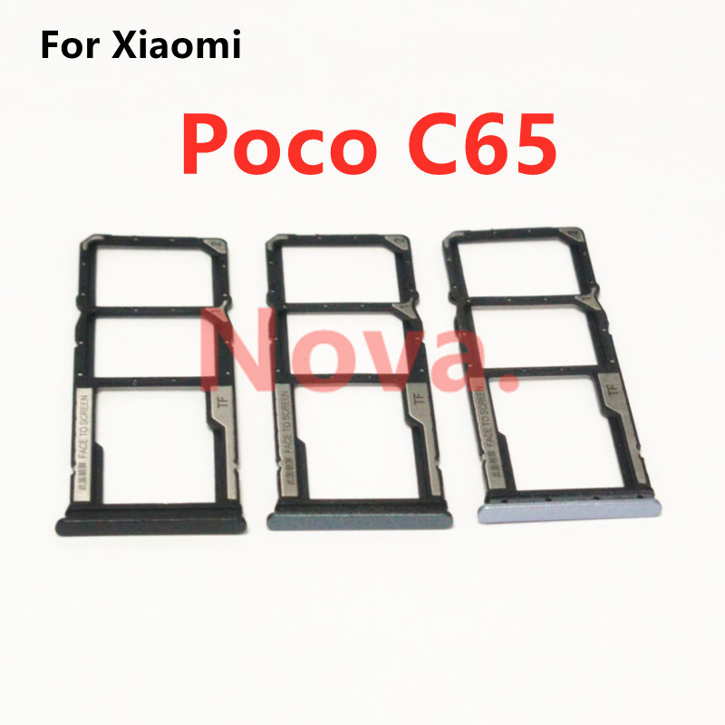 ถาดซิมการ์ดสําหรับ Xiaomi Poco C65 Nano SIM Holder Slot Replacement