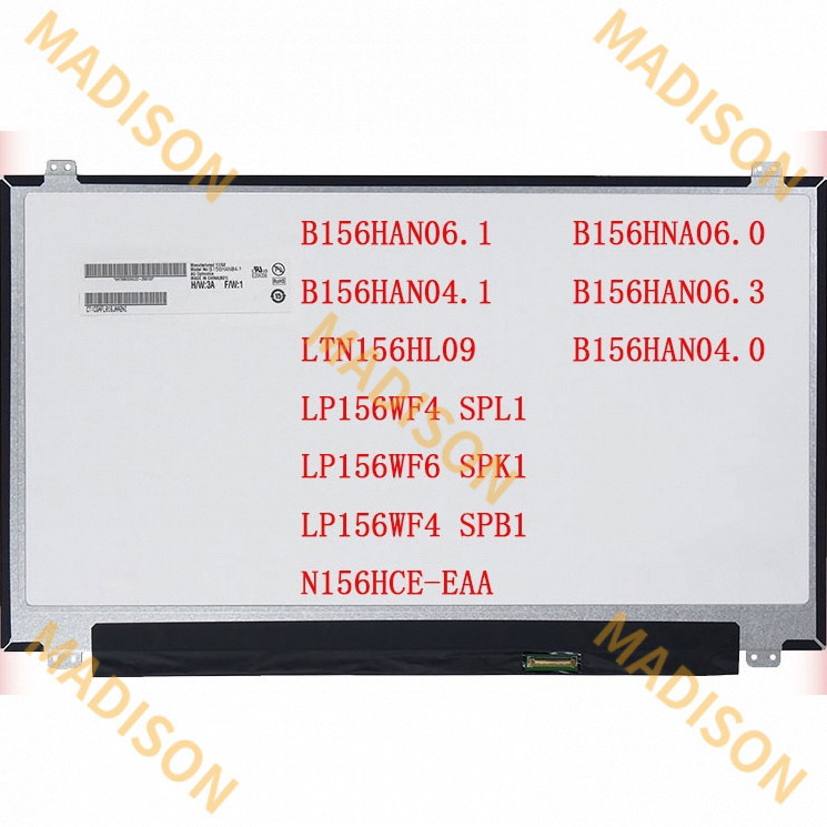 จอ LCD ขนาด 15.6 นิ้ว b156han06.1 b156han04.1 ltn156hl09 lp156wf4 Spl1 lp156wf6 spk1 N156HCE-EA